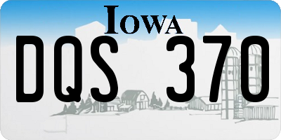 IA license plate DQS370