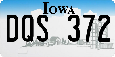 IA license plate DQS372