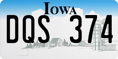 IA license plate DQS374