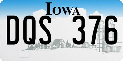 IA license plate DQS376
