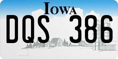 IA license plate DQS386