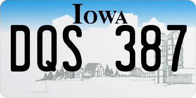 IA license plate DQS387