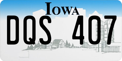 IA license plate DQS407