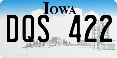 IA license plate DQS422