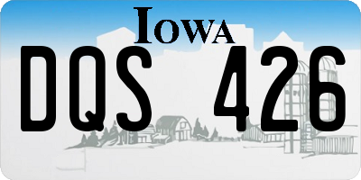 IA license plate DQS426