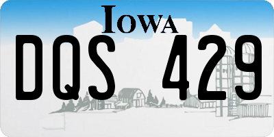IA license plate DQS429