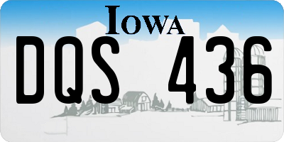 IA license plate DQS436