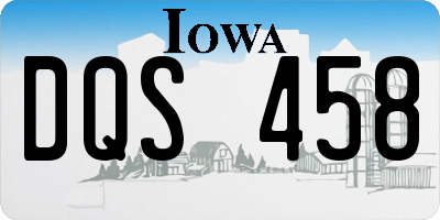 IA license plate DQS458