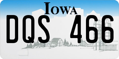 IA license plate DQS466