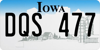 IA license plate DQS477