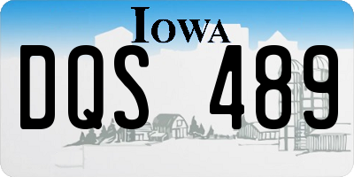 IA license plate DQS489