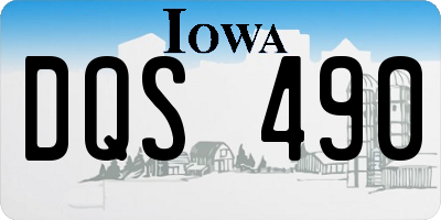 IA license plate DQS490
