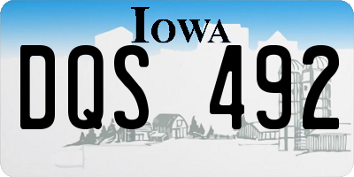 IA license plate DQS492