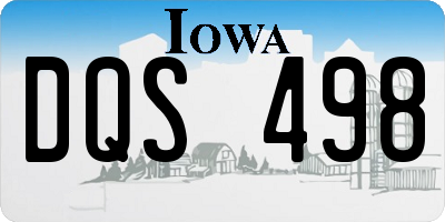 IA license plate DQS498