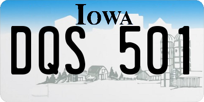 IA license plate DQS501