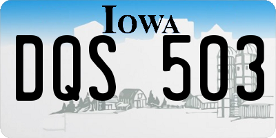IA license plate DQS503