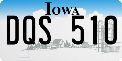IA license plate DQS510