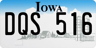 IA license plate DQS516