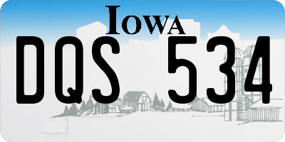 IA license plate DQS534