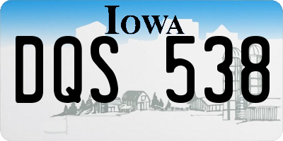 IA license plate DQS538