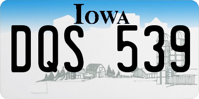 IA license plate DQS539