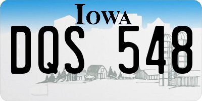 IA license plate DQS548