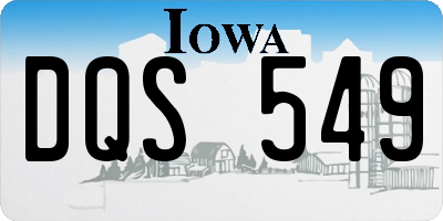 IA license plate DQS549