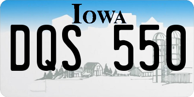 IA license plate DQS550