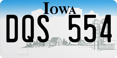 IA license plate DQS554