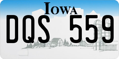 IA license plate DQS559