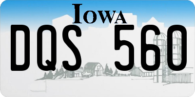 IA license plate DQS560