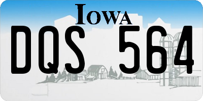 IA license plate DQS564