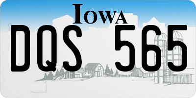 IA license plate DQS565