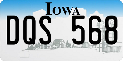 IA license plate DQS568
