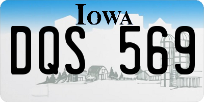 IA license plate DQS569
