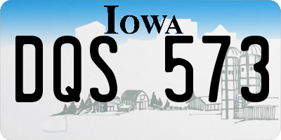 IA license plate DQS573