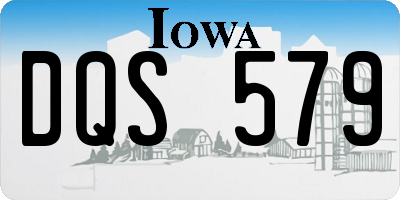 IA license plate DQS579