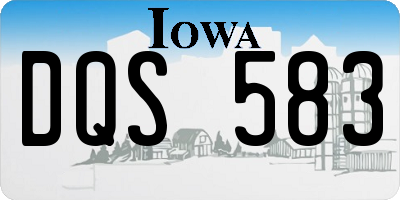 IA license plate DQS583