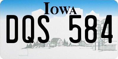 IA license plate DQS584
