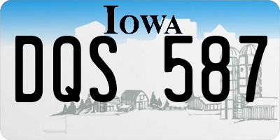 IA license plate DQS587
