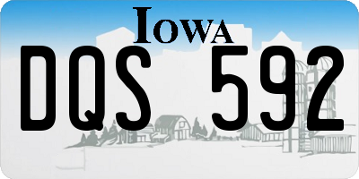 IA license plate DQS592