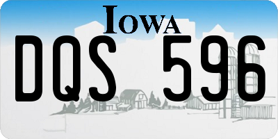 IA license plate DQS596