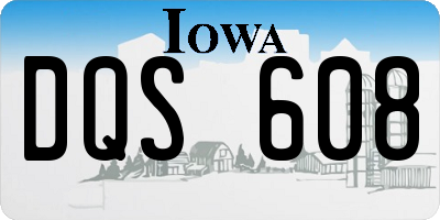 IA license plate DQS608