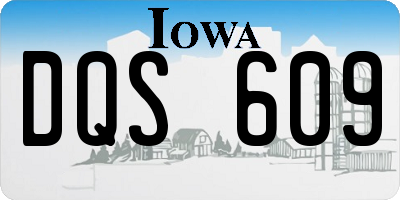 IA license plate DQS609