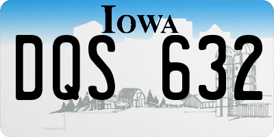 IA license plate DQS632