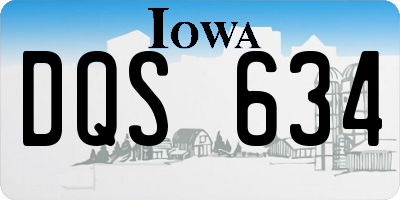 IA license plate DQS634