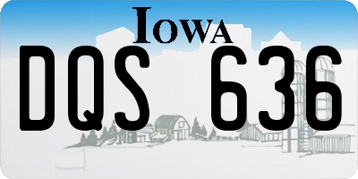 IA license plate DQS636