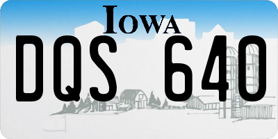 IA license plate DQS640