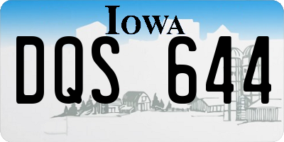 IA license plate DQS644