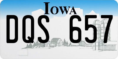 IA license plate DQS657